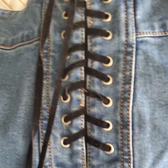 Forever 21 Blue Flare Wide Leg Jeans - Picture 7 of 15